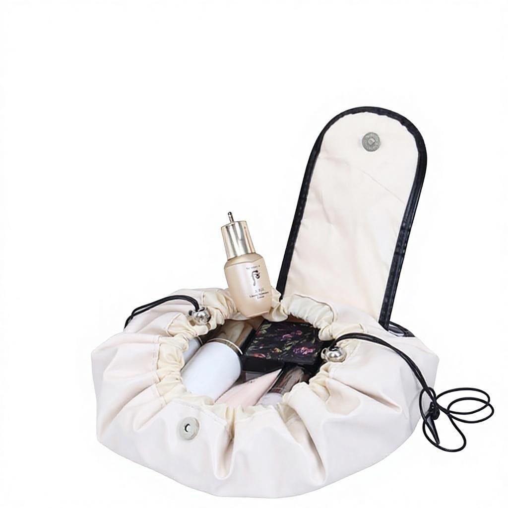 New Stylish PVC Multi-purpose Makeup/toiletry Bag Women Large-capacity Portable Waterproof Dustproof Drawstring Storage Pouch
