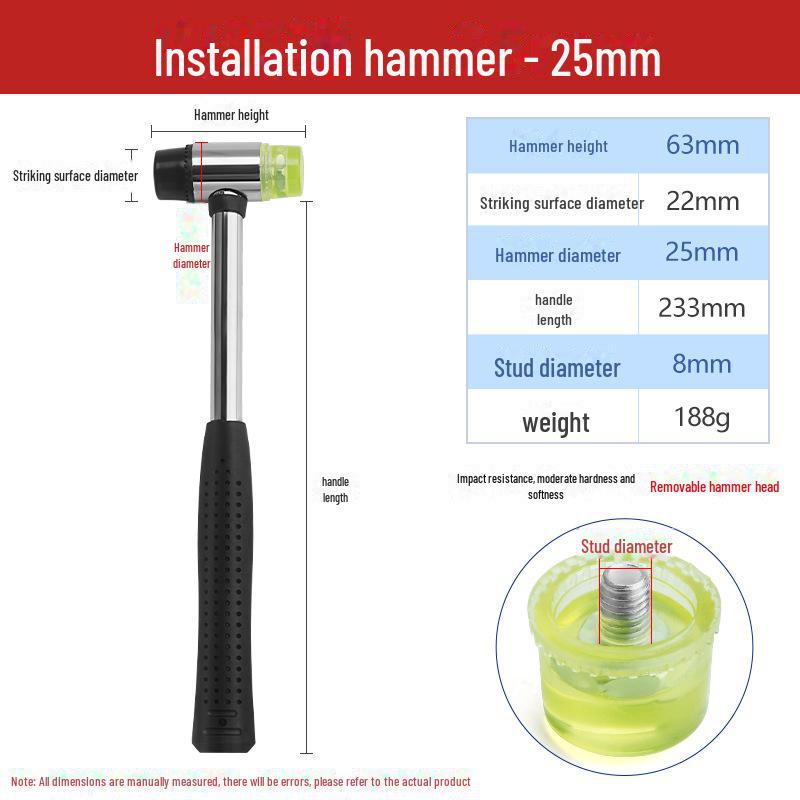 Многофункциональный резиновый молоток для укладки плитки и напольных покрытий
