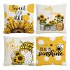 Bee Day Printed Pillow Spring and Summer Plant Flower Cushion Living Room Sofa Home Decoration Pillow