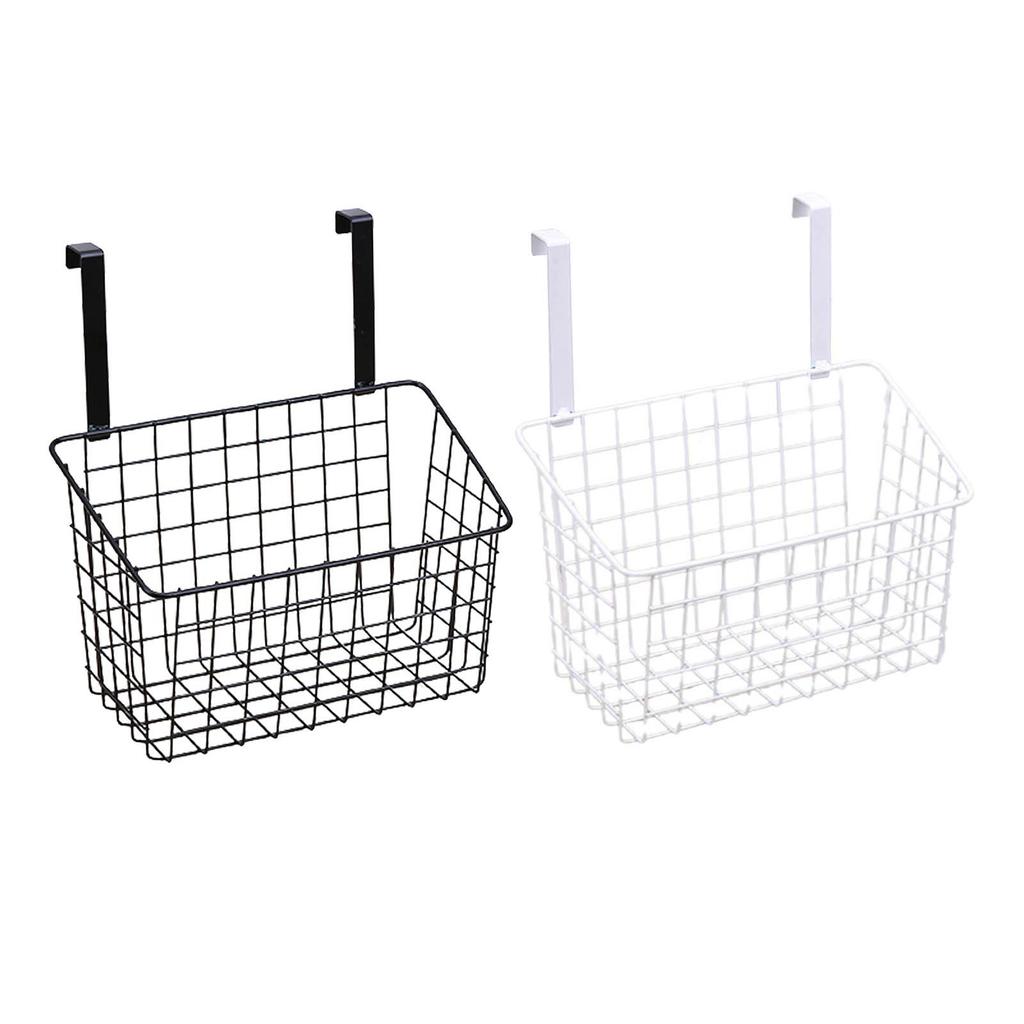 Basket with hook lattice storage basket, hang it on a door or on a railing, more