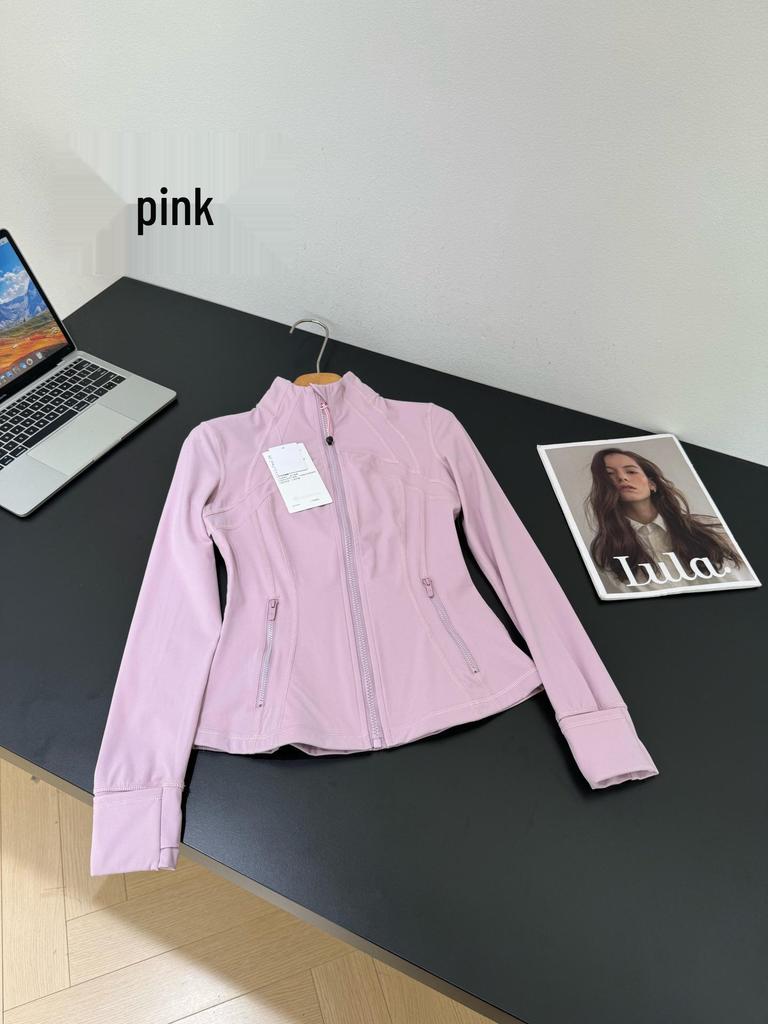 Женская куртка для йоги Lulu Nude Feel - Облегающий крой, воротник-стойка, длинный рукав, спортивный топ на молнии для бега и фитнеса.