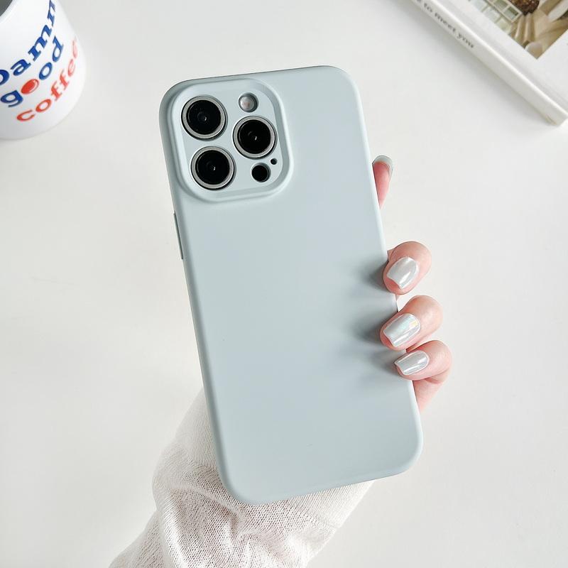 Для iPhone 16 15 Pro Max 14 Pro 13 12 11 чехол однотонный жидкий силиконовый тонкий защитный объектив мягкий матовый противоударный для Magsafe Magnetic Phone Cover