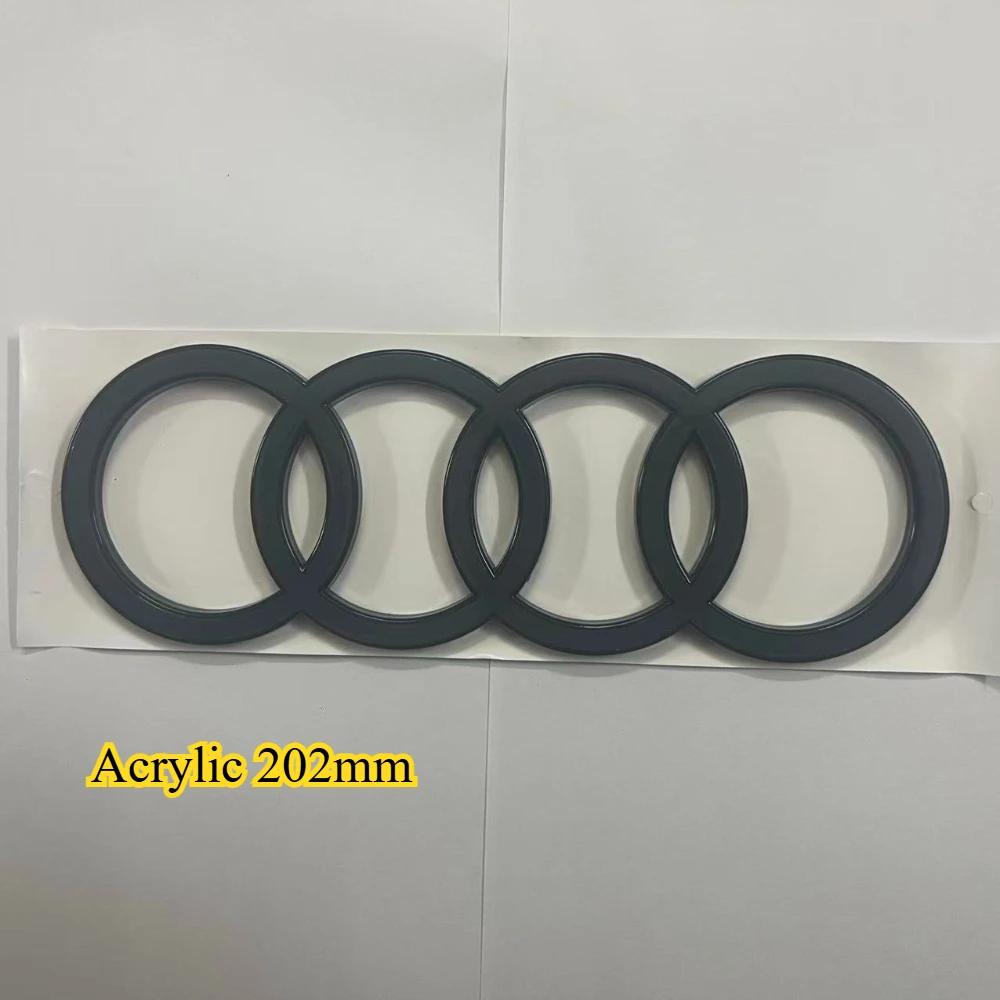 1PC 4 ring Acrylic 202mm Emblem personalized original factory Sticker Car Trunk Badge Decals For A A3 A4 A8 Q2 Q3 Q5 Q8 S4 S6