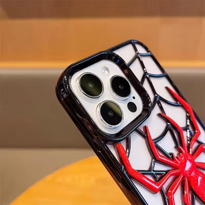 Модный полый чехол-паук для iPhone 16 Pro Max, дышащий чехол для отвода тепла для iPhone 15 Pro 14 13 12 11, мягкая кассета