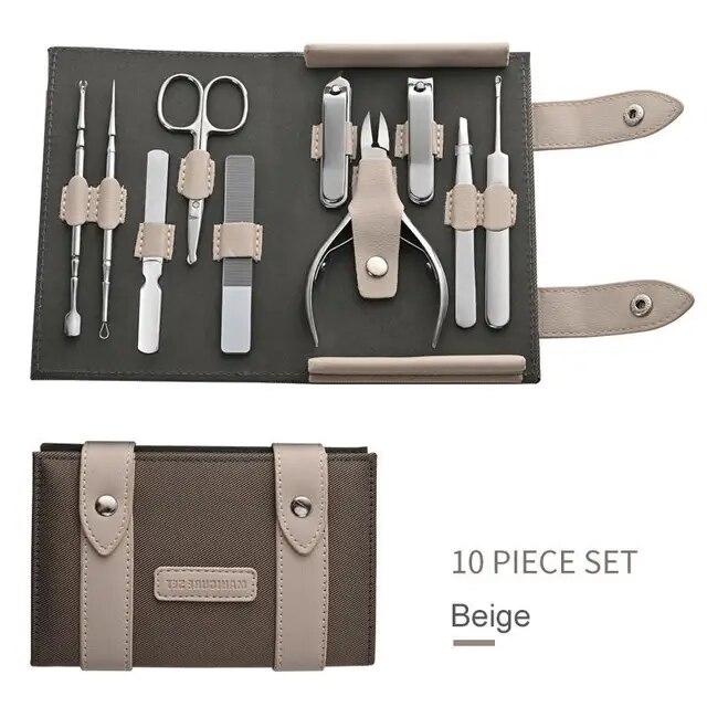 Роскошный маникюрный набор, хирургические ножницы, набор для стрижки ногтей из нержавеющей стали, полный функциональный пакет, педикюр для мужчин и женщин