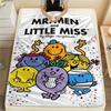 1PC Mr. Men Little Miss Patterned Flannel Blanket Suitable For All Seasons for Home Decor Warmth and Comfort Gifts Holiday Present