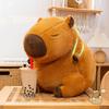 Cute fluffy plush toy, capybara, perfect as a birthday gift, interior decoration, or store decoration. Includes a turtle bag (33cm)
