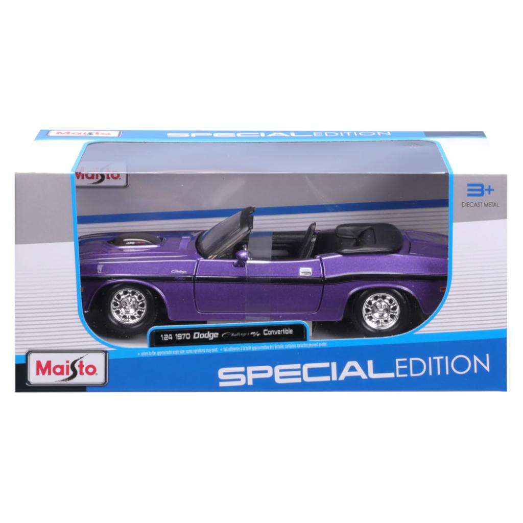 Maisto Масштабная модель Dodge Challenger 1970 Кабриолет Фиолетовый Литая модель Готовая 31264 1/24 / Автомобиль, Продукт,
