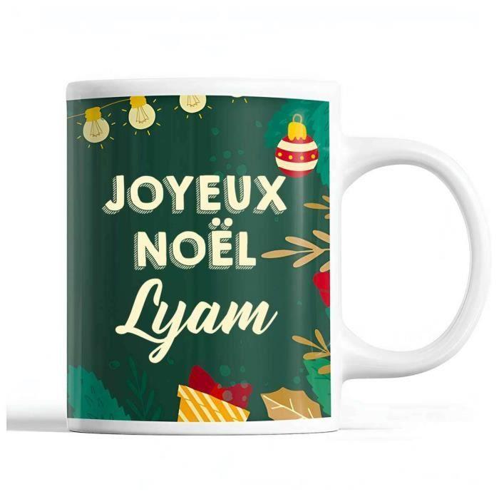 Mug - Noël Lyam Vert - Ceramic - Printed Front/Back - 325 Ml