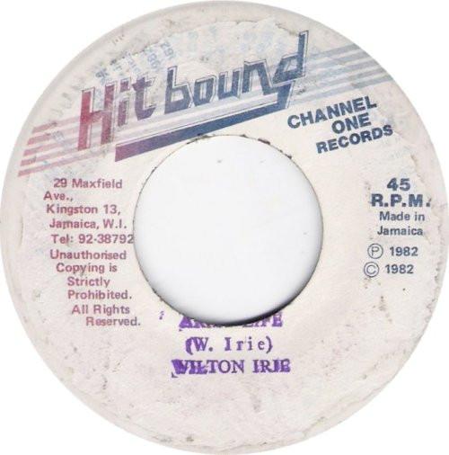 7-дюймовая пластинка WELTON IRIE Army Life NONE Hit Bound 1982 Ямайка Регги Ска Даб Б/у