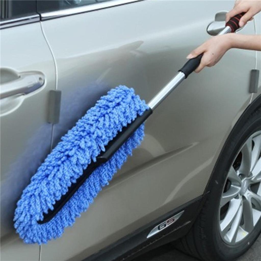 Car Washing Mop Scalable Handle Dust Remover Wax Brush Microfiber Auto Cleaning Kit Soft Hair Duster Brushes Wash Tool