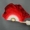 10-50Cm Length Adult Imitation Silk Dance Fan Double Sided Gradient Red Color Dancer Practice Dance Props Chinese Folk Dance Fan