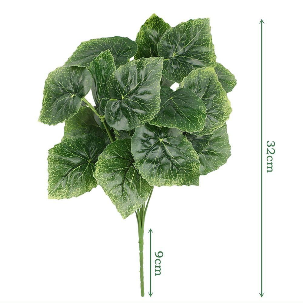 7 Голов Искусственные Листья Зеленого Растения Большое Искусственное Растение Украшение для Офисного Стола