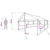 Family Tent with Roof Gray and Orange 450 x 400 x 265 cm