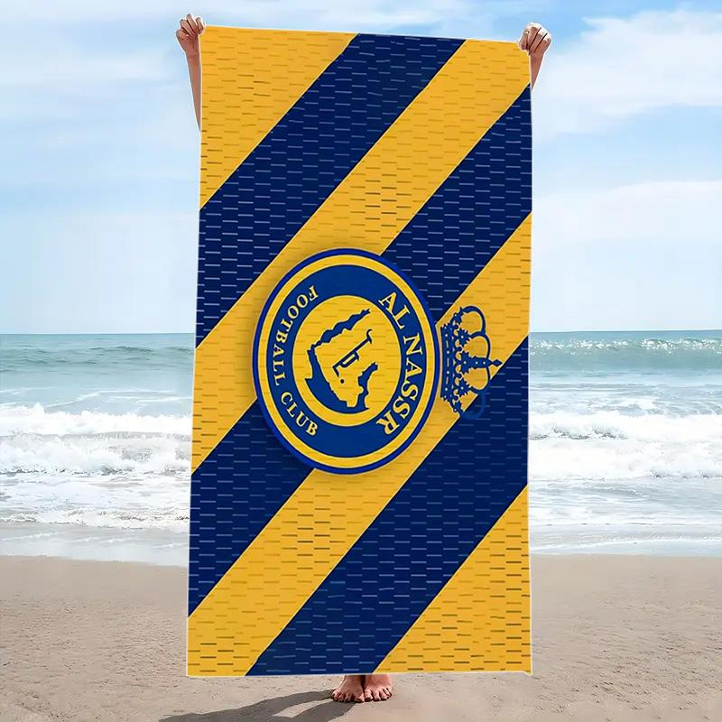 Пляжное полотенце с принтом Al-Nassr, большое, мягкое, быстросохнущее, для пляжа, кемпинга, плавания
