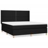 3131931 vidaXL Lit à sommier tapissier avec matelas Noir 180x200 cm Tissu