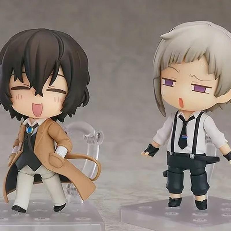 Нендороид Фигурка Bungou Stray Dogs Дазай Осаму Накахара Тюя Аниме Коллекционная Фигурка Действия Милый Стиль Чиби Аниме Мерч Коллекционный Дисплей