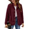 Autumn And Winter New Trendy Women's Warm Casual Jackets Loose Casual Solid Color Coats With Pockets Large Size Women's Tops