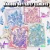 3D Laser Butterfly Stickers Decorated Gold Stamping with Various Shapes for Gifts Can Self Adhesive for Freely