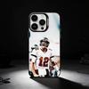 American Football Tom Brady Phone Case For iPhone 17,16,15,14,13,12,11 Plus,Pro Max,XS,Colored silver phone case