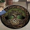 Tree of Life Flannel Floor Mat Non-Slip Round Doormat Rug Soft and Cozy Carpet Mat for Home Office Living Room and Hotel Decor
