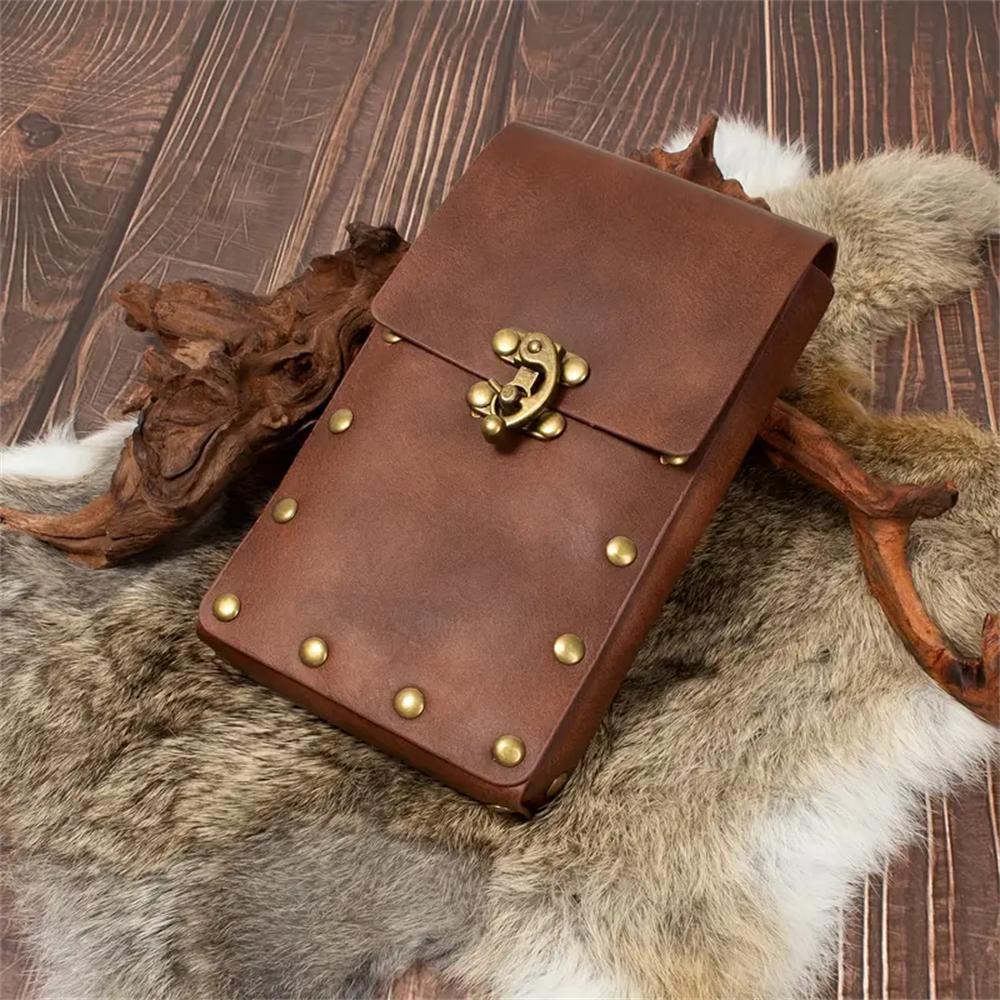Cosplay Medieval Retro Belt Renaissance Copper Coin Waist Bag Viking Knight Skirt Clip Keychain Halloween Role-playing Prop