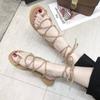 Woman Shoes No Heel Strappy Roman Style Beach Sandals for Women Pvc Footwear High Quality Anti Slip Hot Sales On Sale Original