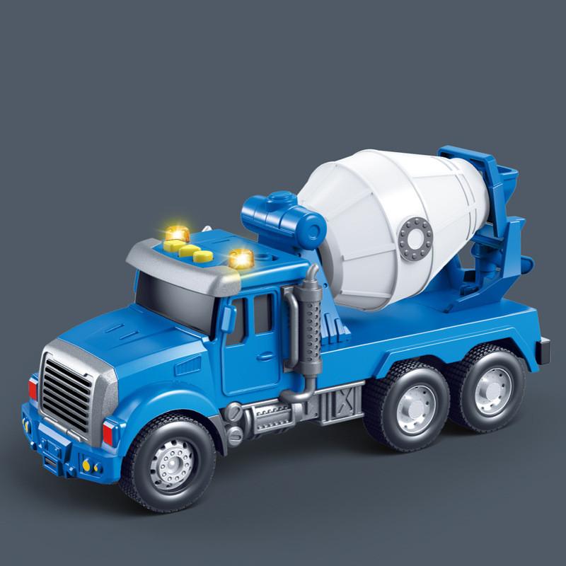 Dump And Mixer Truck Model Children Toy With Lighting And Storytelling Function For Toddlers