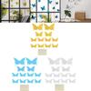 12Pcs/Set 3‑Dimensional Sticker Simulation Flash Wallpaper Living Room Wedding Wall Art for Home