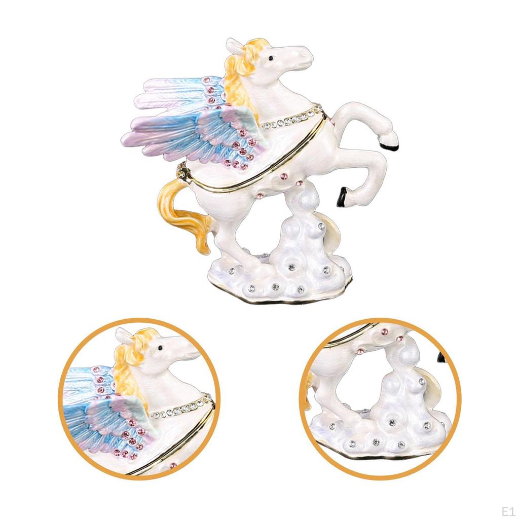 Коробка для хранения украшений Безделушка Уникальный подарок Сувенир Декоративное украшение Подставка для колец Чехол Лошадь