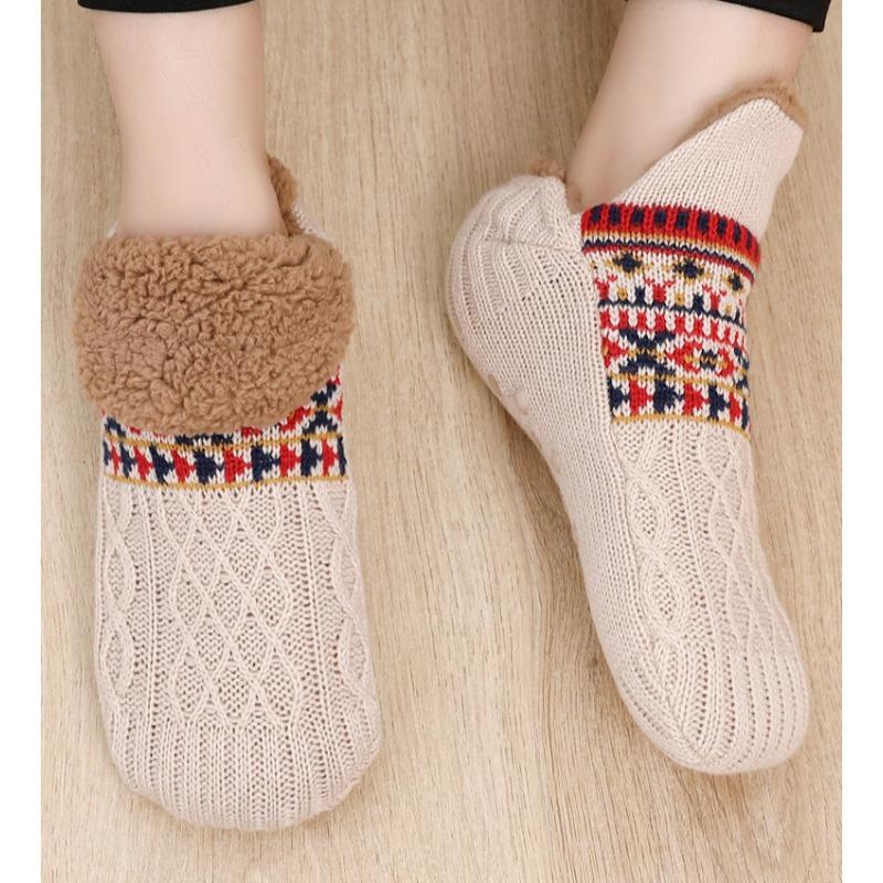 Fall and Winter Floor Socks Home Warm Women Men Socks Snow Socks Sleep Carpet Socks Slippers Socks Men Non-slip Yoga Socks