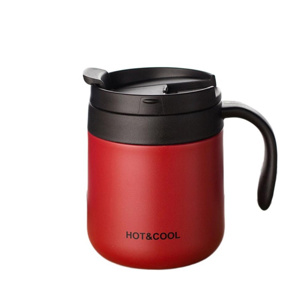 Stainless Steel Coffee Cup Solid-color Water Bottle Drinkware Insulated Cup  Hot Cold Drinks