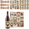 Christmas Decorative Wine Bottle Labels With Vintage Design For Holiday Party Decor