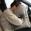 Надувная подушка для путешествий в самолете, подушка для сна, обеда и отдыха, флокированная ПВХ, портативная подушка для сна в форме Бога, U-образная подушка