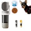 2-in-1 Leakproof Pet Bottle: 400ml Water + 180ml Food | On-the-Go Dog/Cat Travel Bowl for Hiking/Camping | Compact Dual Storage