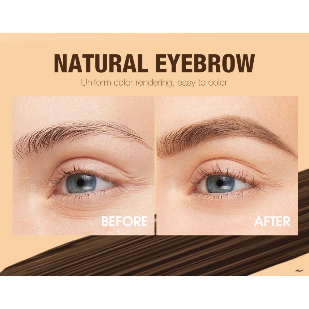 Langmanni Гель для глаз + 4-цветный крем для бровей, комбинированный водонепроницаемый стерео натуральный комбинированный набор