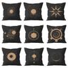 Black Simple Pattern Decorative Pillowcase Car Sofa Square Cushion Pillowcase