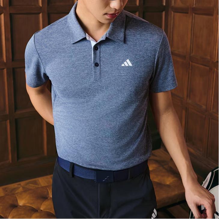 adidas Быстросохнущая рубашка-поло для гольфа, мужская, темно-синяя, IA5451