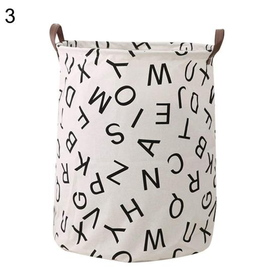 Foldable Laundry Basket Dirty Clothes Toys Storage Bag Handle Bucket Organizer