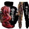 Dragon 3d Print Hoodie Suits Autumn Winter Men Women Animal Pattern Sets Vintage Tiger Tracksuit Unisex Hoodie + Pants Two-piece Set
