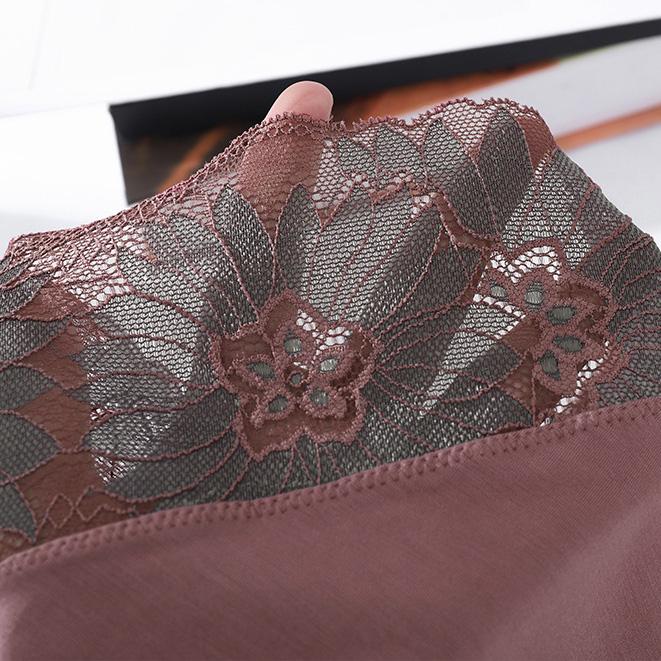 New Women Lace Flowers Panties Sexy Hollow Temptations Silk Breathable Underwear Tummy Mid Waist Butt Lift Panties Intimate Panties