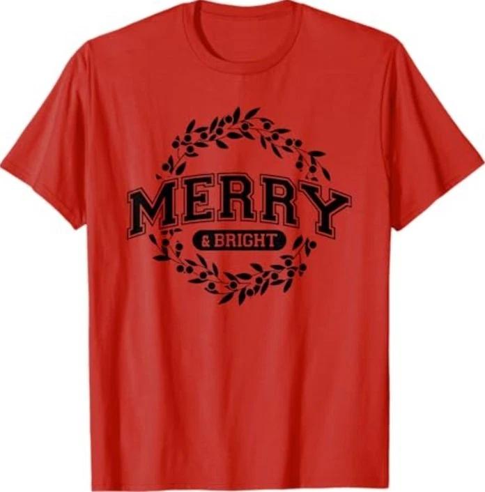 Moody and Uptight Merry and Xmas Bright Matching Couple T-Shirt