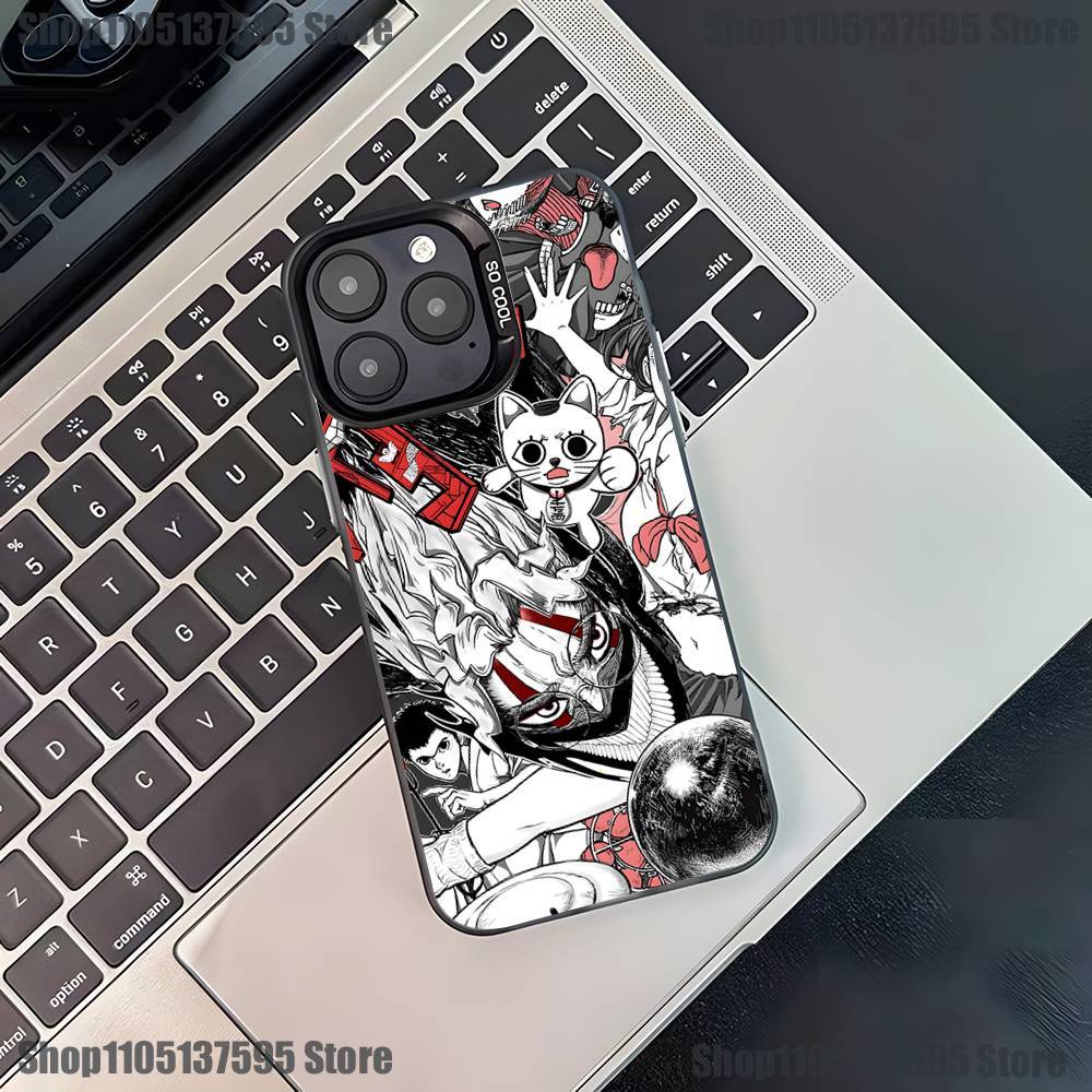 Чехол для телефона с аниме Dandadan для iPhone 17,16,15,14,13,12,11,Pro,XS,Max,Plus,Mini,SE Черный Матовый Конфетный Ударопрочный Чехол