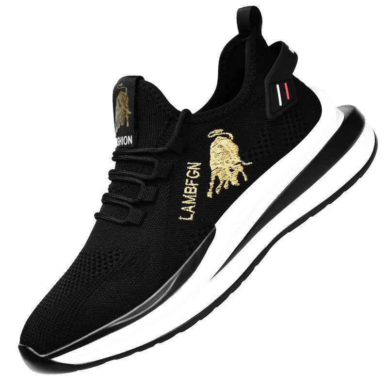 Осенние новые мужские спортивные туфли, дышащие повседневные кроссовки с сетчатой поверхностью, удобные универсальные кроссовки