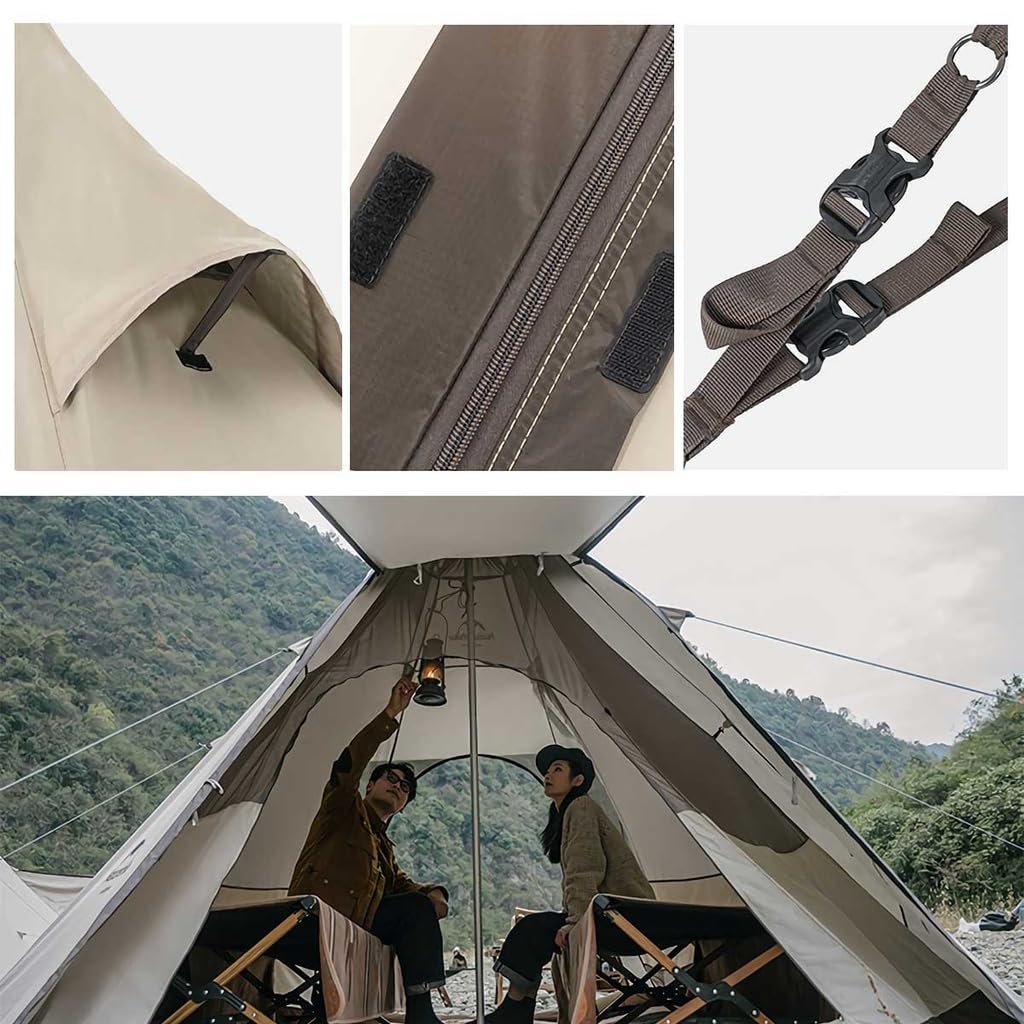 Naturehike Person Шестиугольная пирамида Один шест Подходит для всех Легко Блокирует Солнце Включает в себя Снежную юбку Для С 3-4 Палатка, Сезоны, Установка, Компактный,