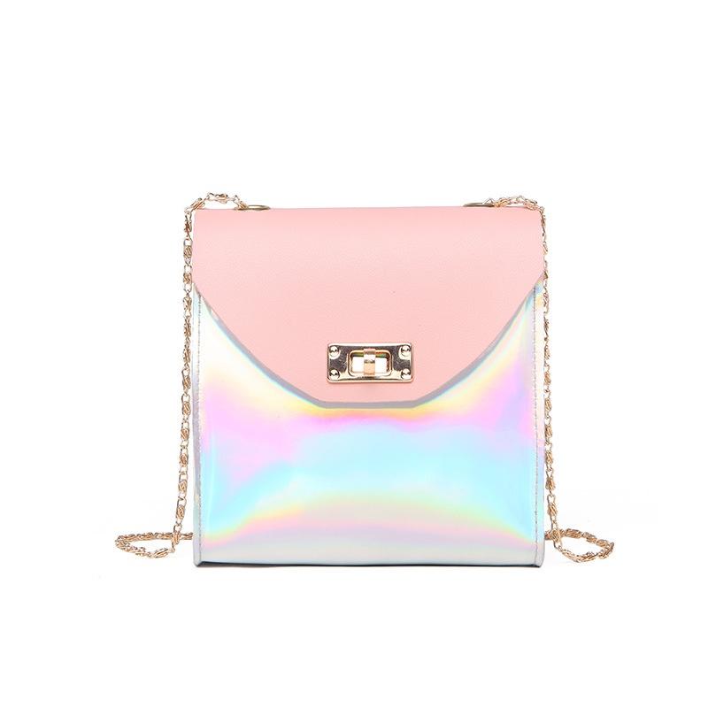 Элегантная модная женская мини-сумка-цепочка с лазерным прозрачным дизайном, на плечо, ручная