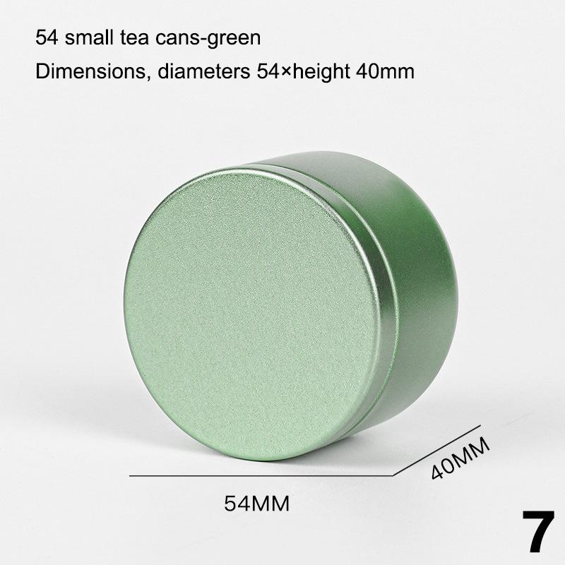 Портативная многоцелевая однотонная мини-жестяная коробка с герметичной крышкой, банка для чая, упаковочная коробка, маленькая жестяная банка для хранения чая, подарок
