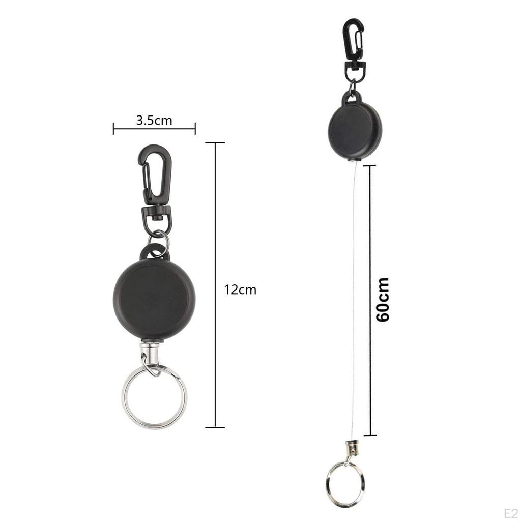 Выдвижной брелок-карабин, держатель идентификационного бейджа, пряжка, шнур, катушка, ключ для