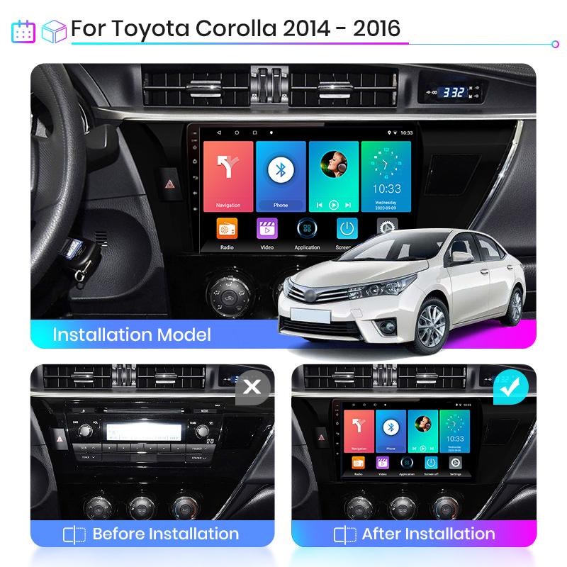 Android Car Radio For Toyota Corolla 2014-2016 Multimedia Player Head Unit Stereo GPS Navigation BT WIFI 1+16GB