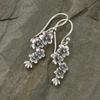 Retro Bohemian Daisy Earrings - Antique Silver Ethnic Flower Design for Women & Girls